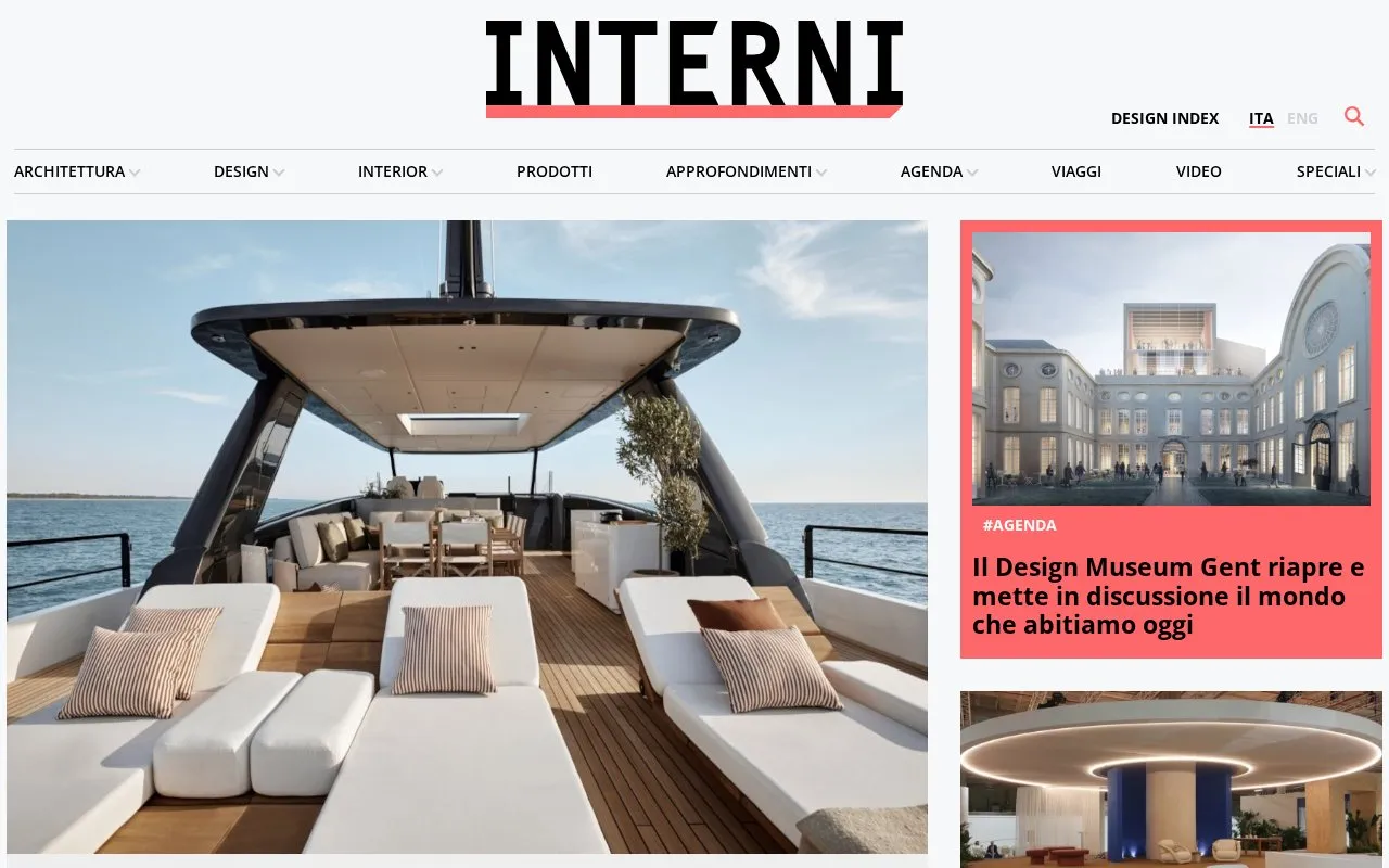 Interni homepage screenshot