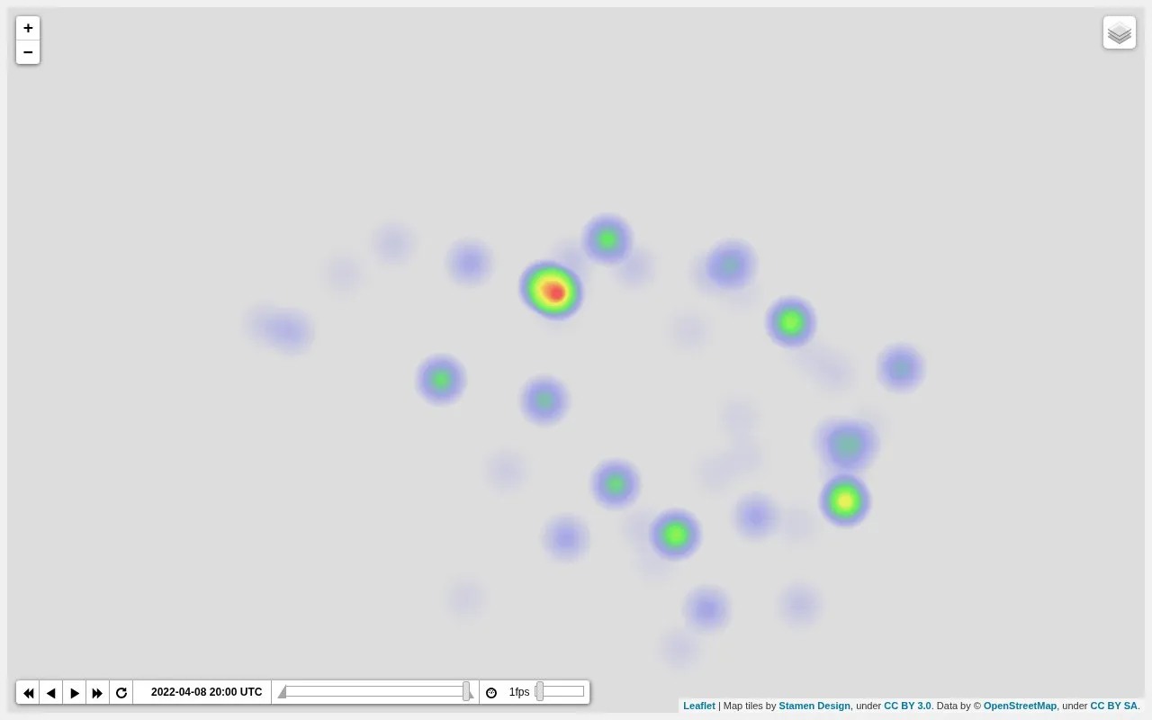 Ukraine War Map/Heatmap homepage screenshot