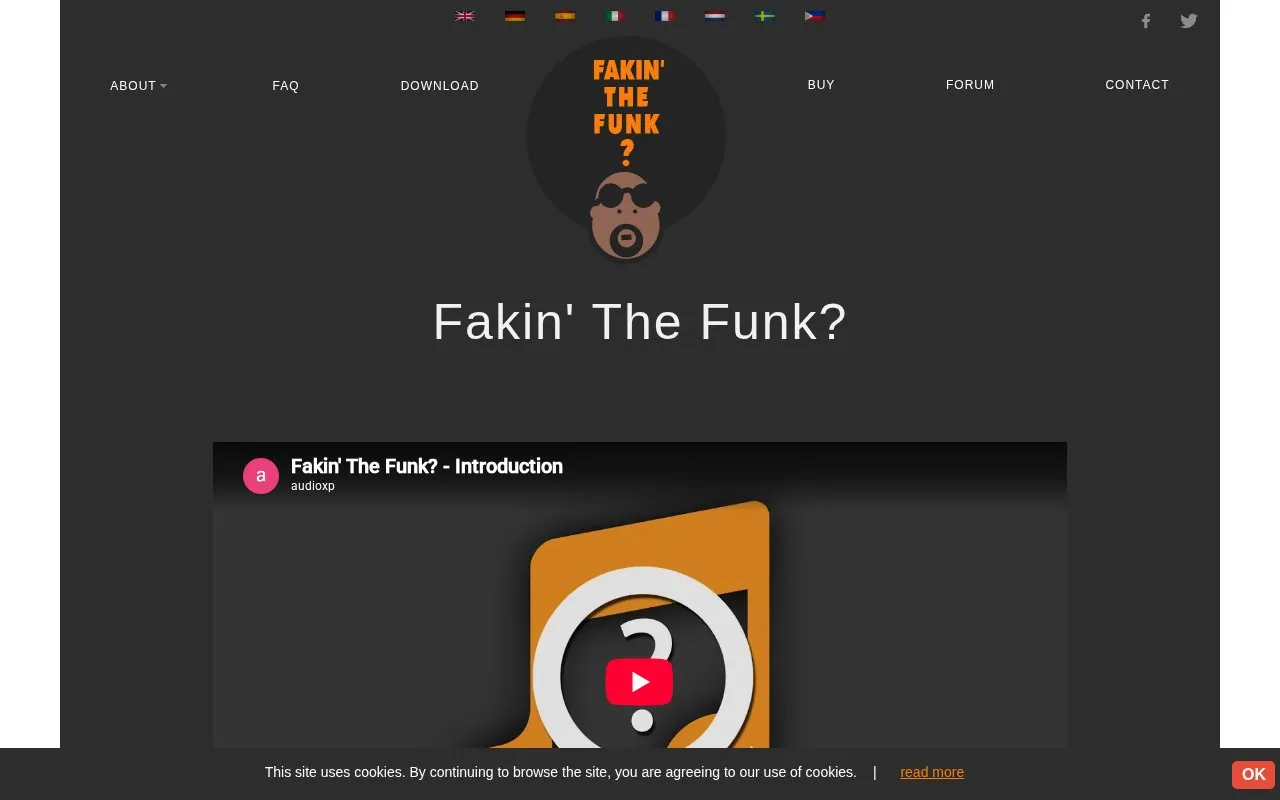 Fakin' The Funk? homepage screenshot