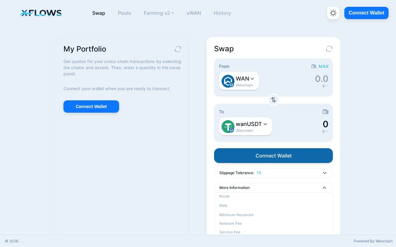 XFlows homepage screenshot