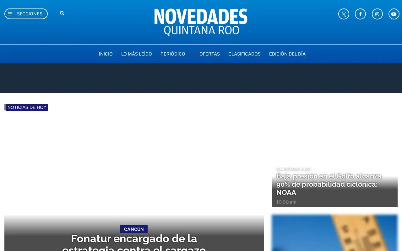 Novedades Quintana Roo homepage screenshot