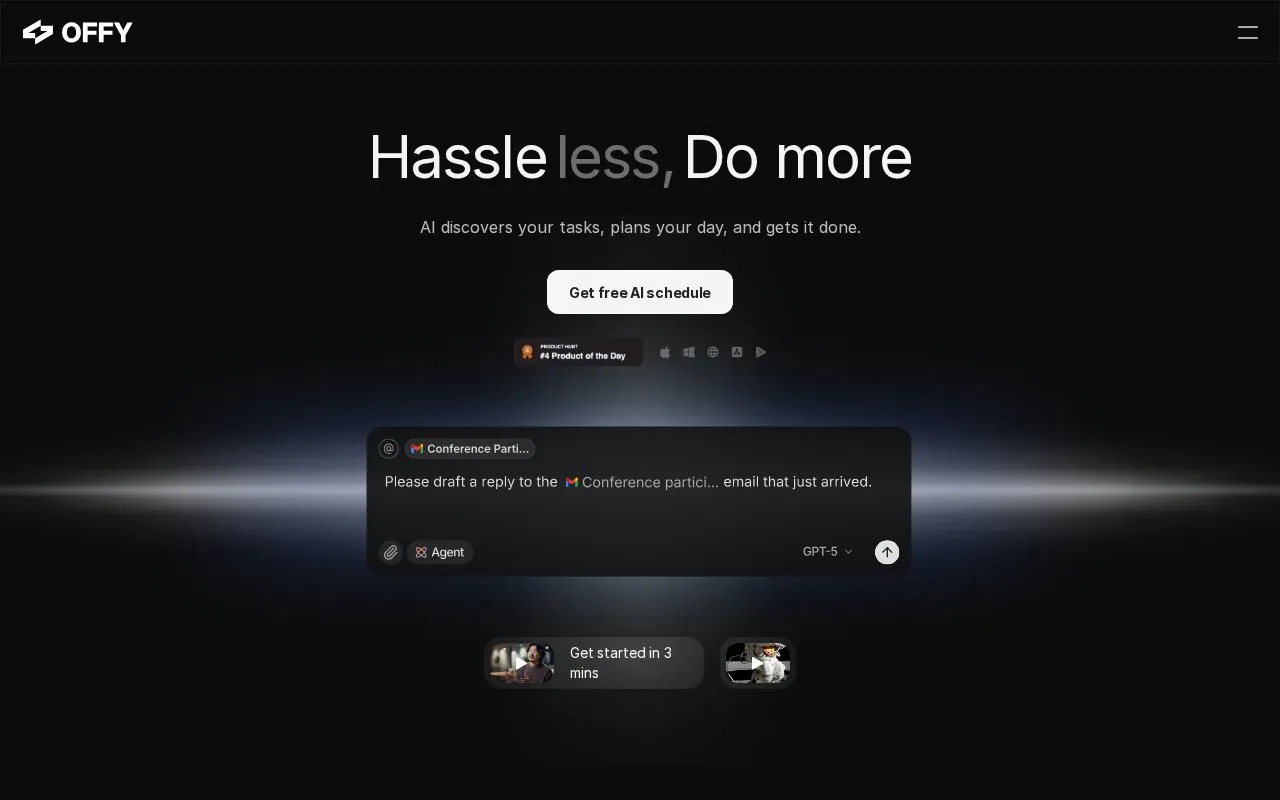 OFFLIGHT homepage screenshot