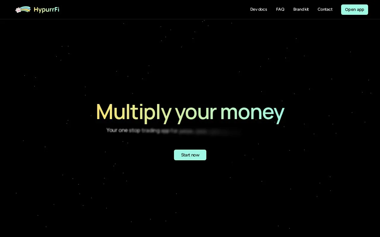 HypurrFi Pooled homepage screenshot