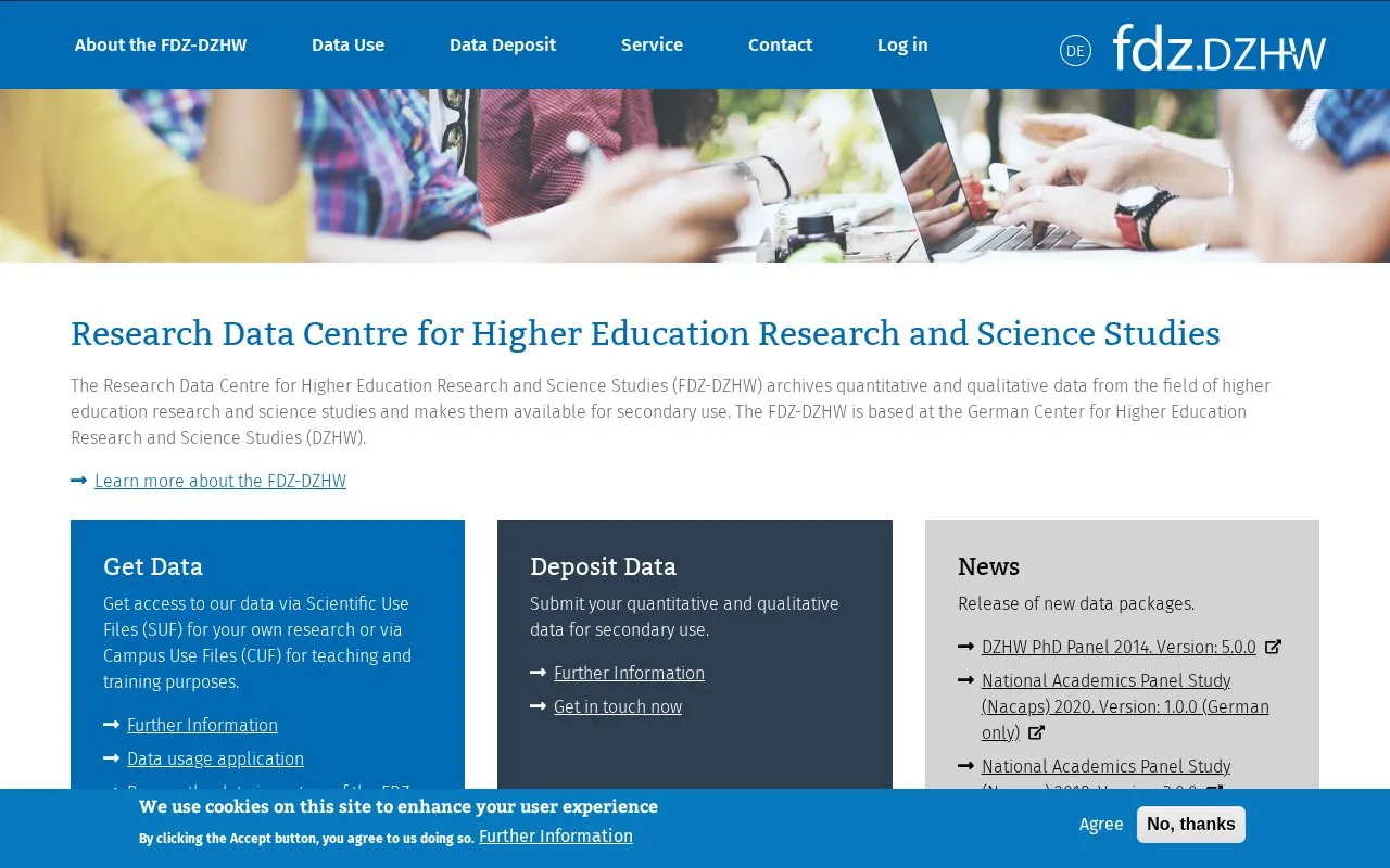 FDZ-DZHW homepage screenshot