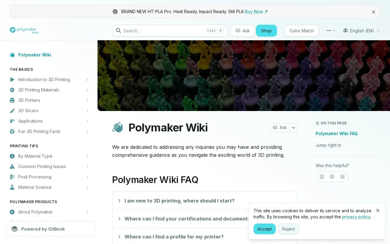 Polymaker homepage screenshot