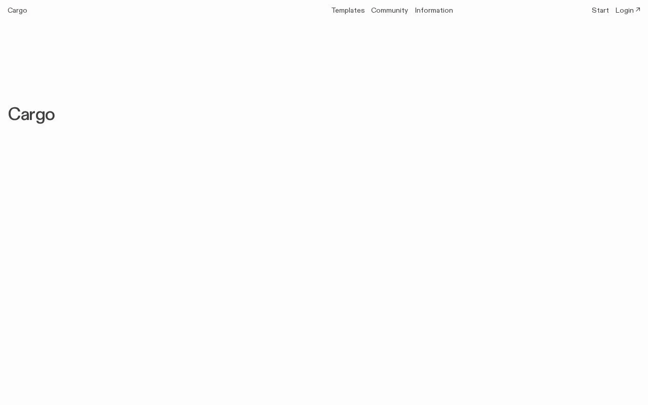 cargo homepage screenshot