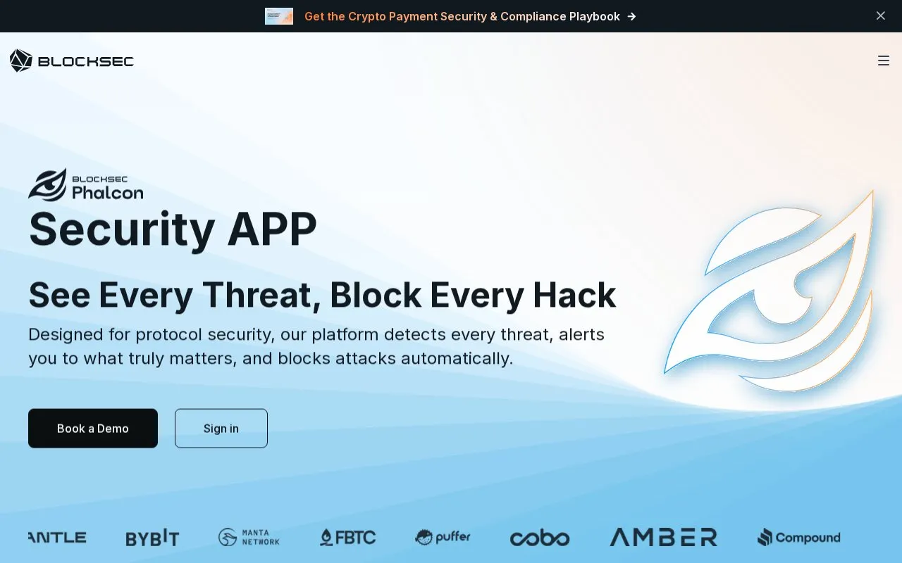 BlockSec Phalcon homepage screenshot