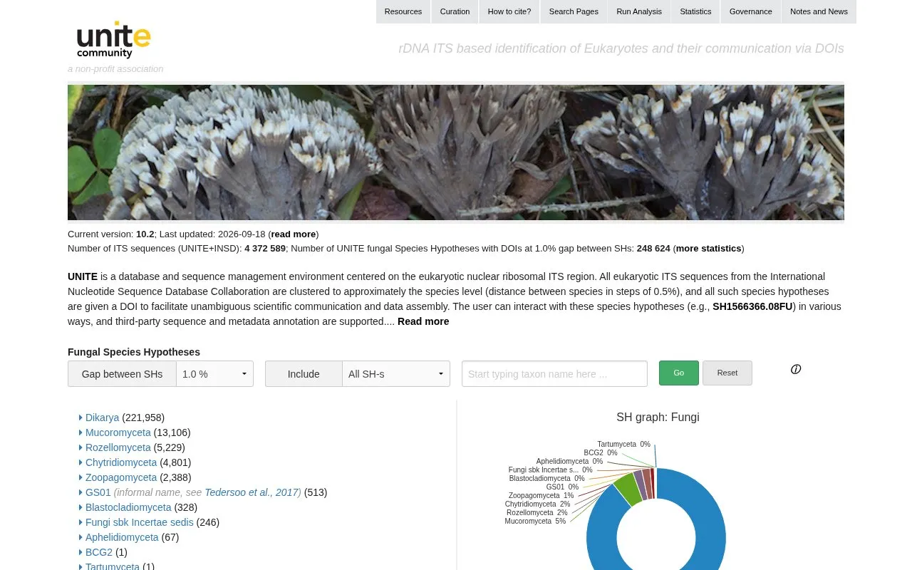 UNITE homepage screenshot