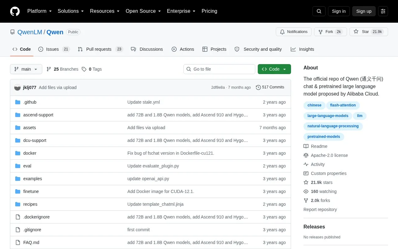 opensource homepage screenshot