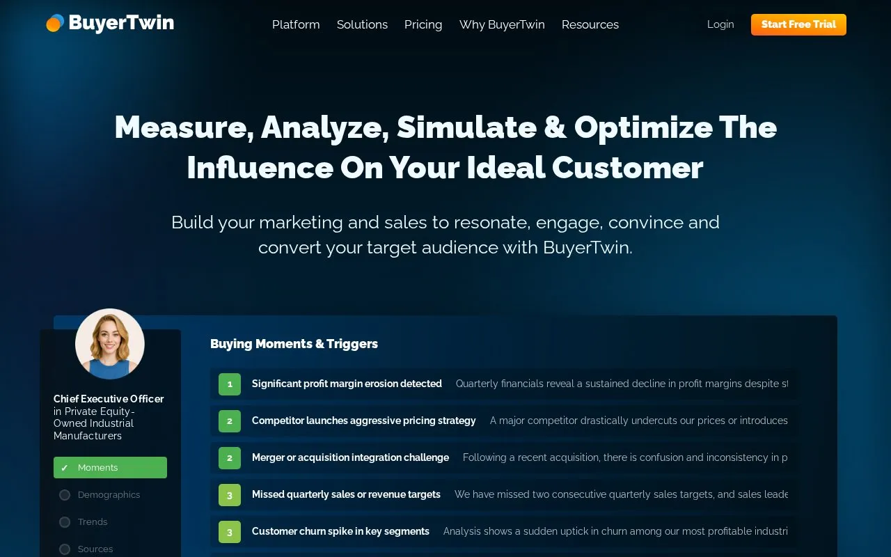 BuyerTwin homepage screenshot