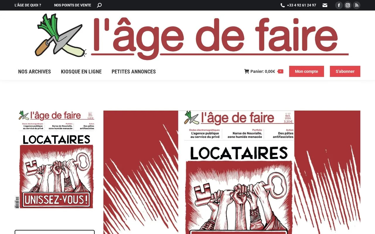 L'Âge de faire - Le journal homepage screenshot