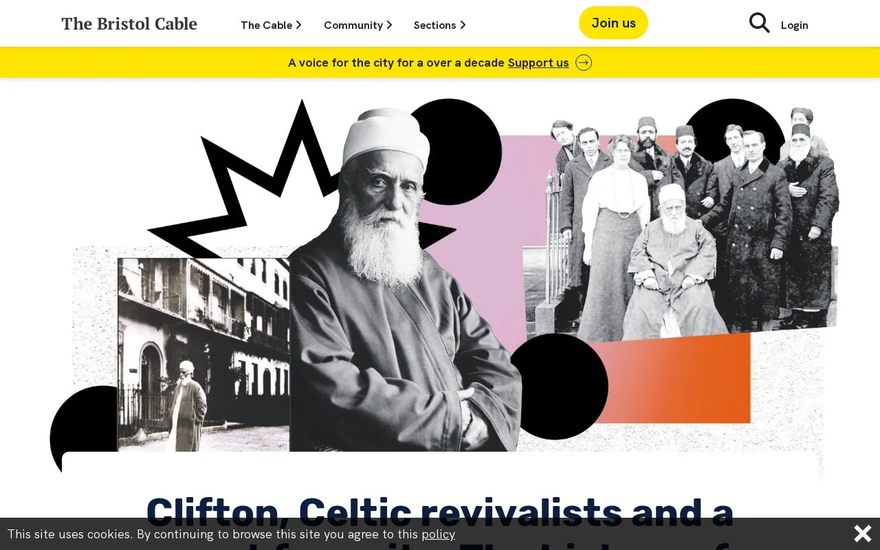 The Bristol Cable homepage screenshot