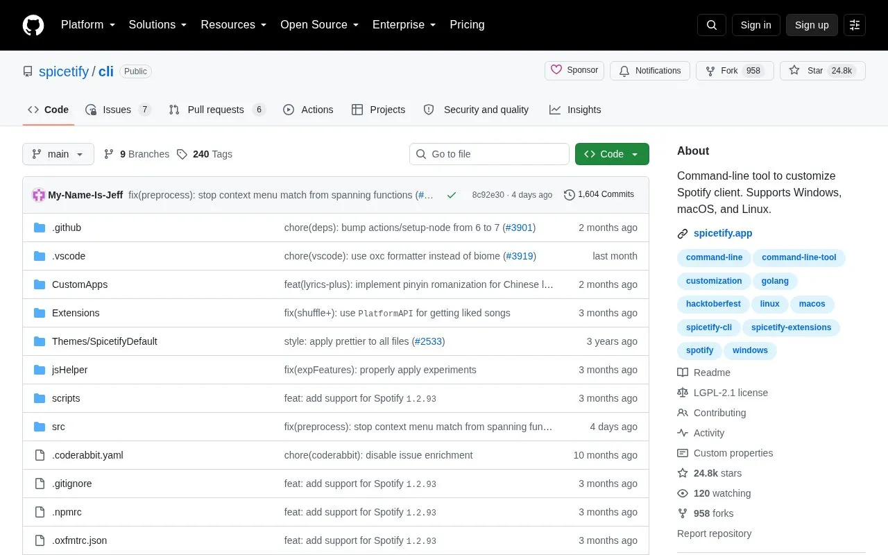 Cli homepage screenshot