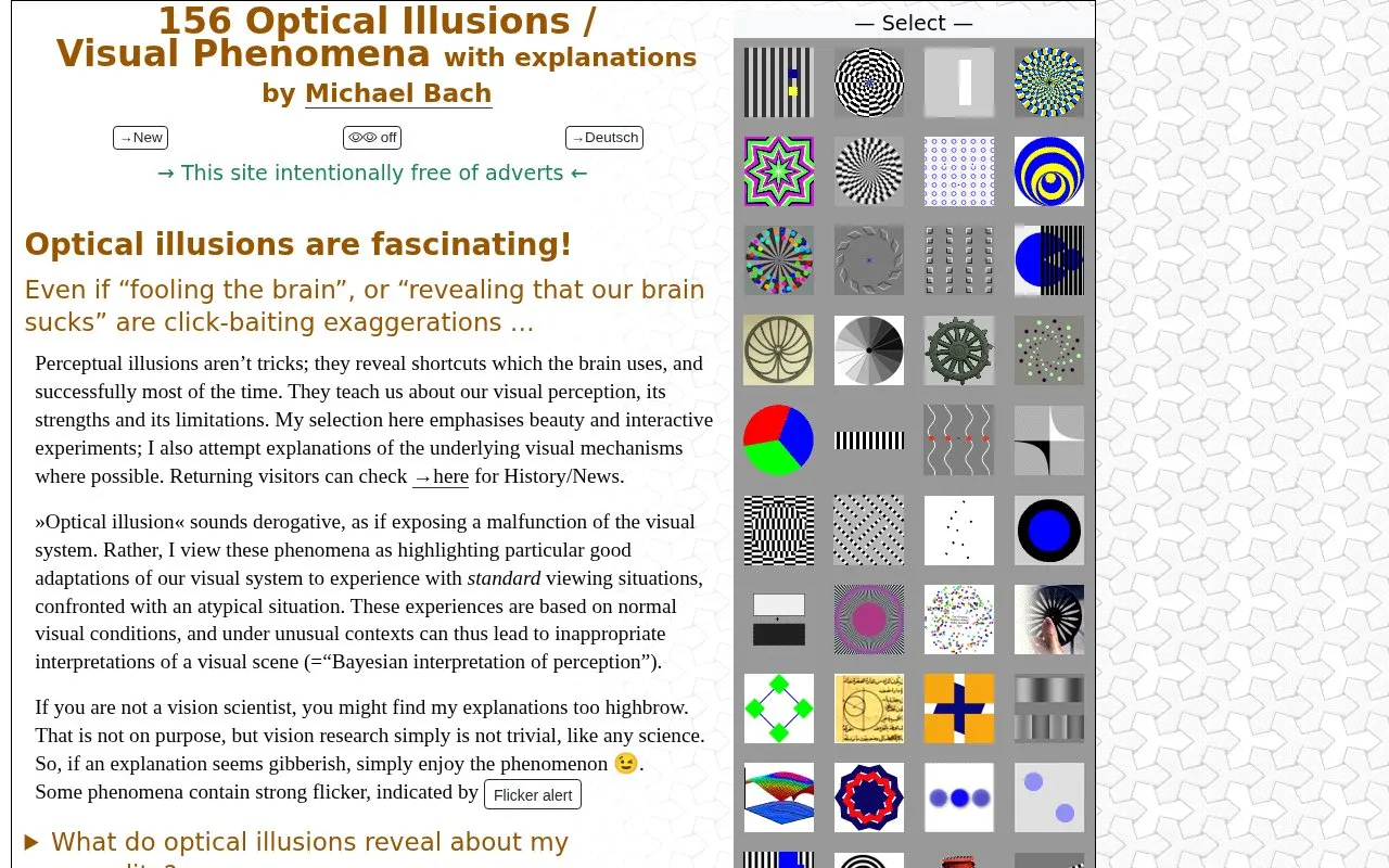 Michaelbach homepage screenshot
