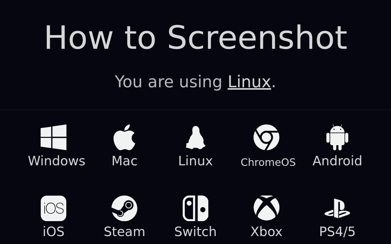 How to Screenshot homepage screenshot