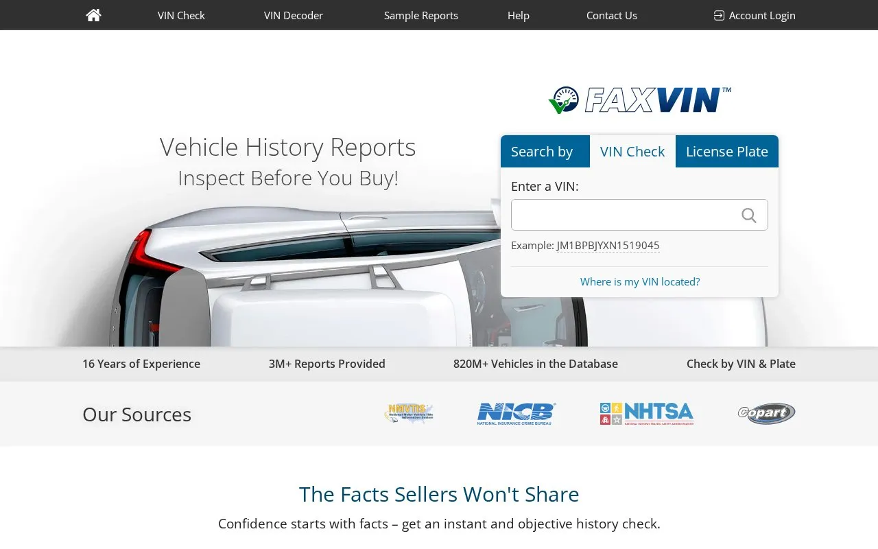 FAXVIN homepage screenshot