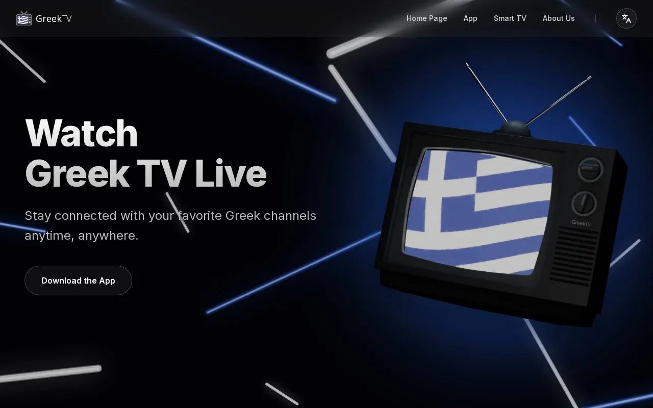 GreekTV homepage screenshot