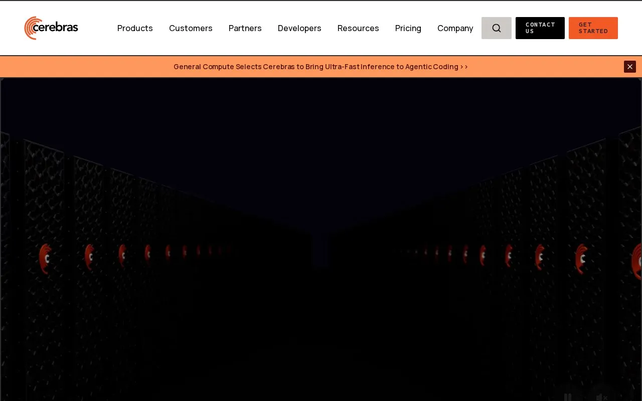 Cerebras-GPT homepage screenshot