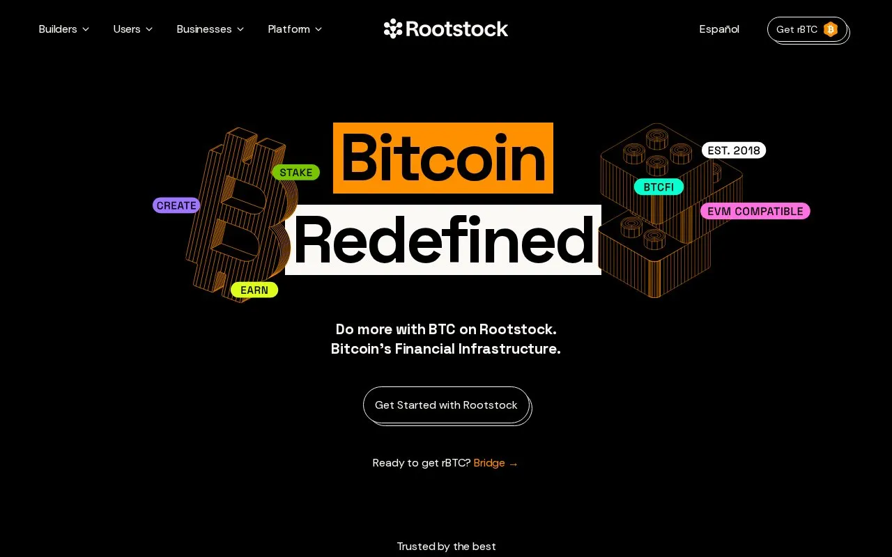 RSK Bridge homepage screenshot