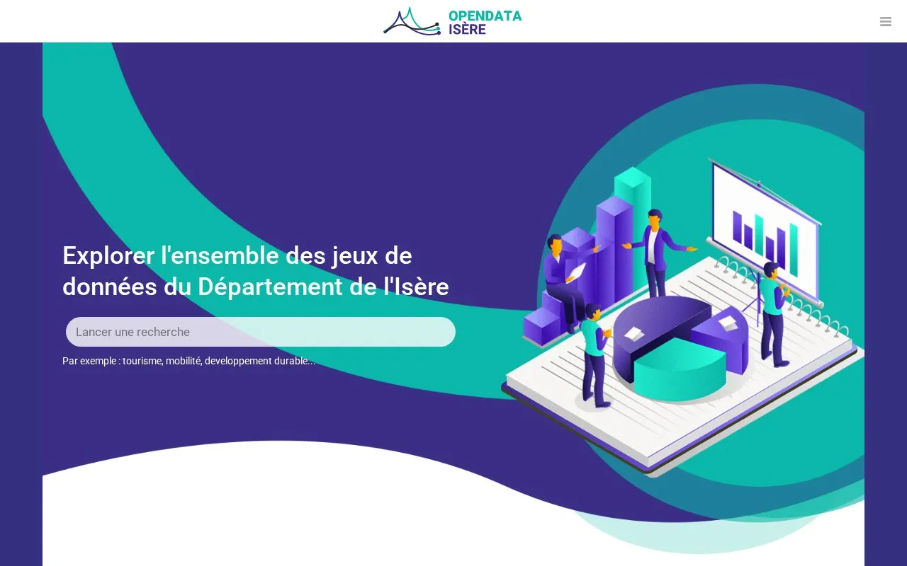 opendata.isere.fr homepage screenshot