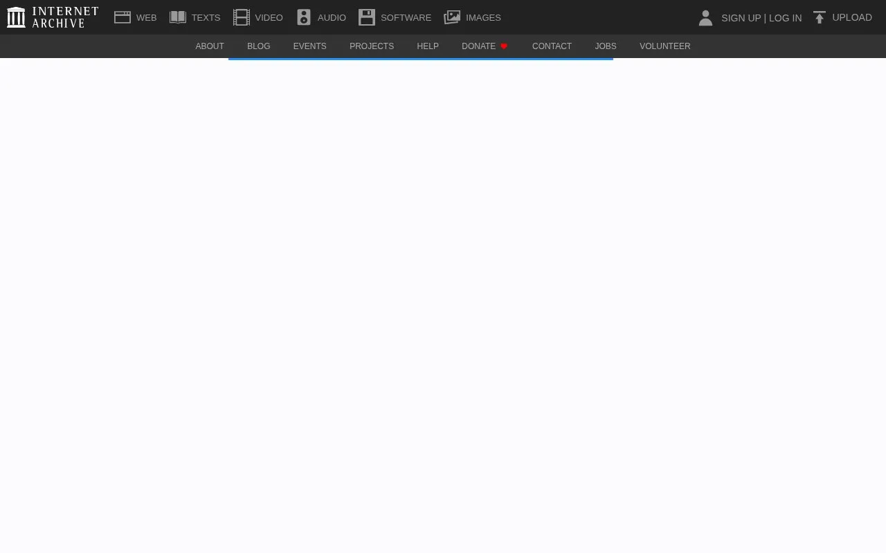 Internet Archive homepage screenshot