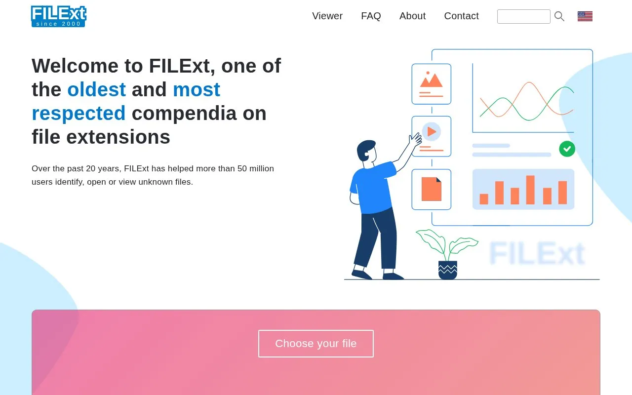 Filext homepage screenshot