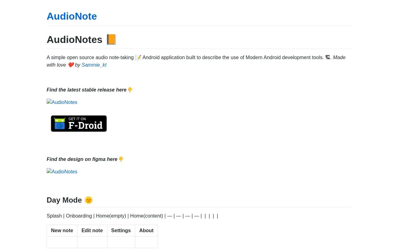 AudioNote homepage screenshot