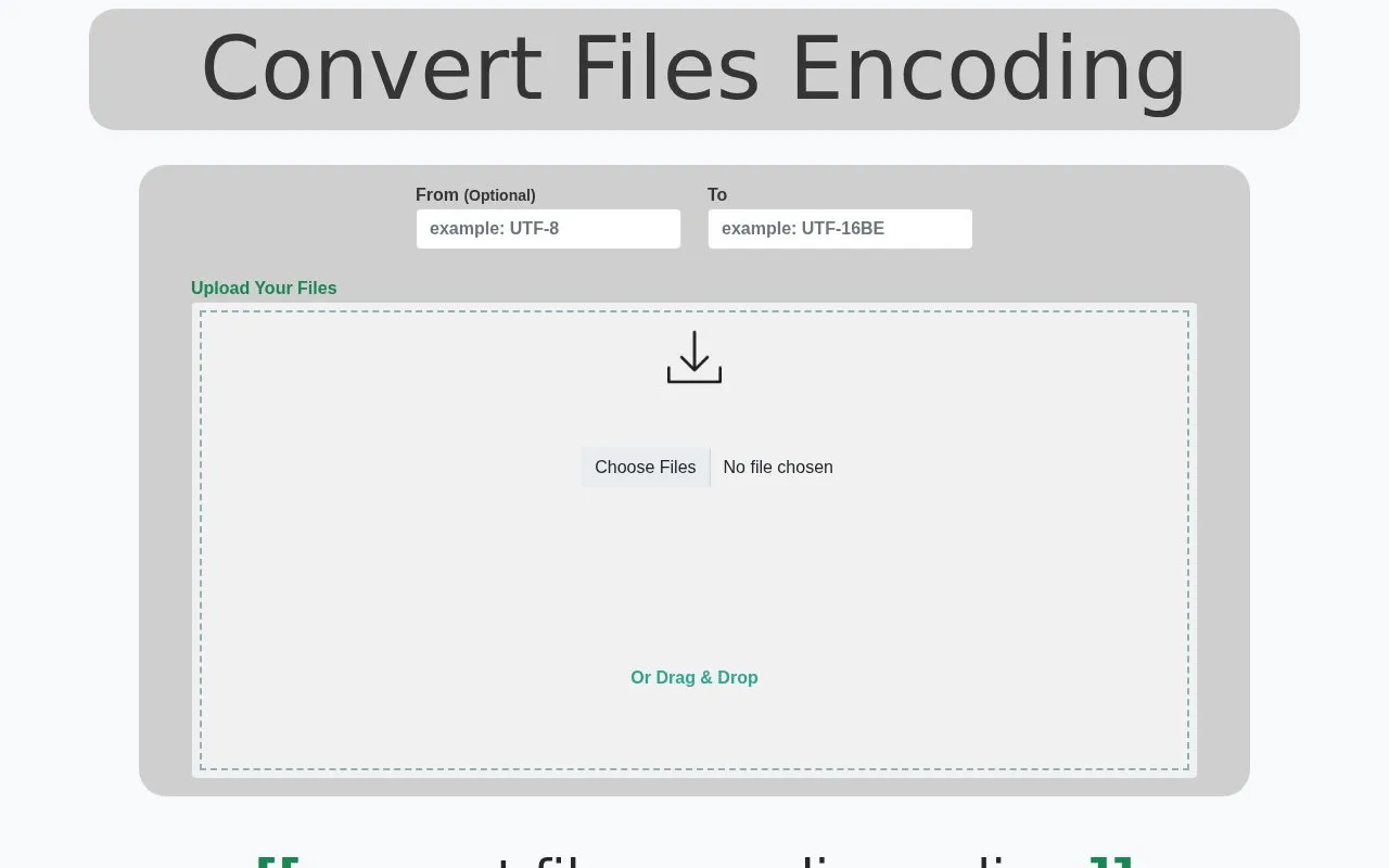 Encoding Converter homepage screenshot