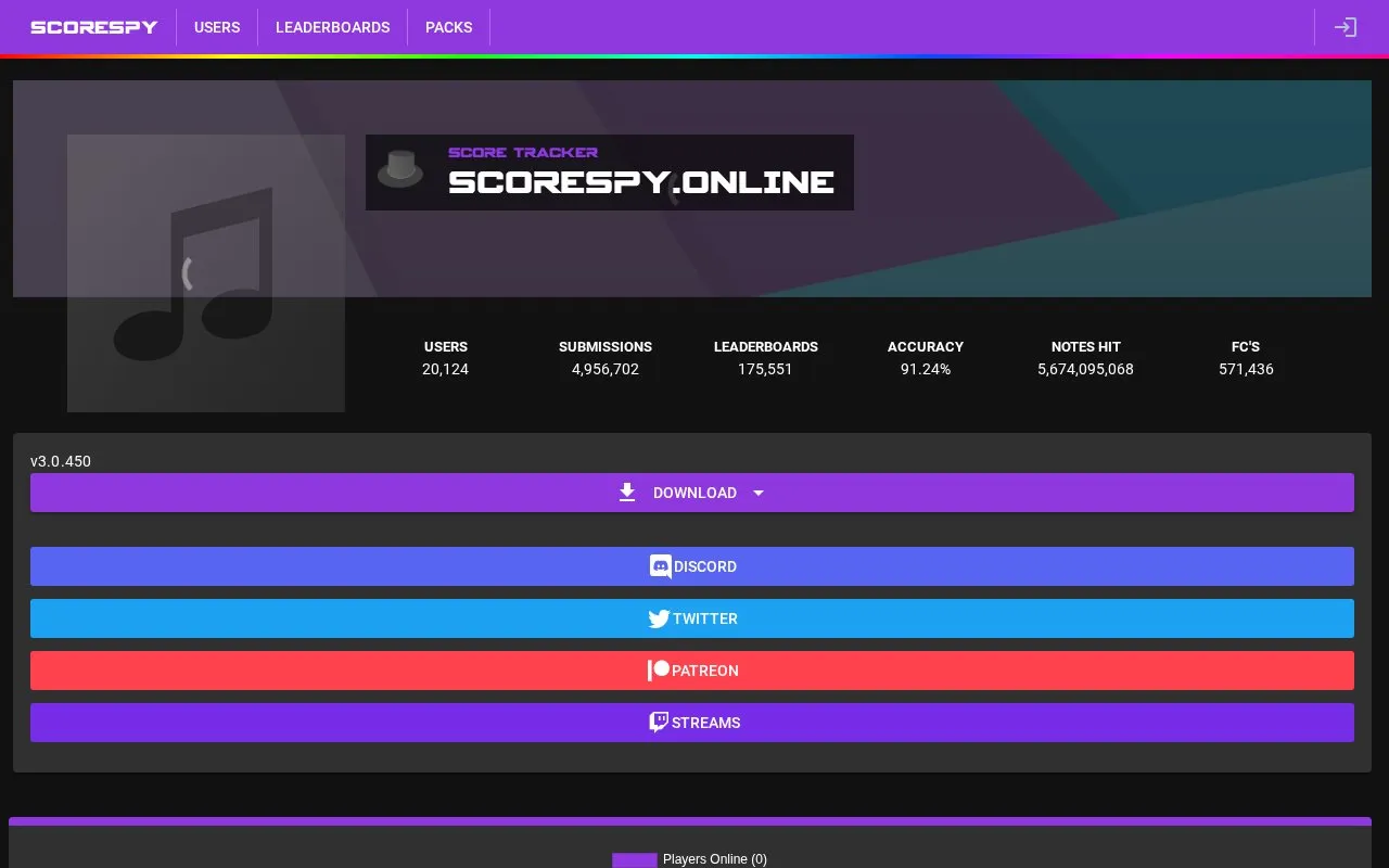 Custom Client homepage screenshot