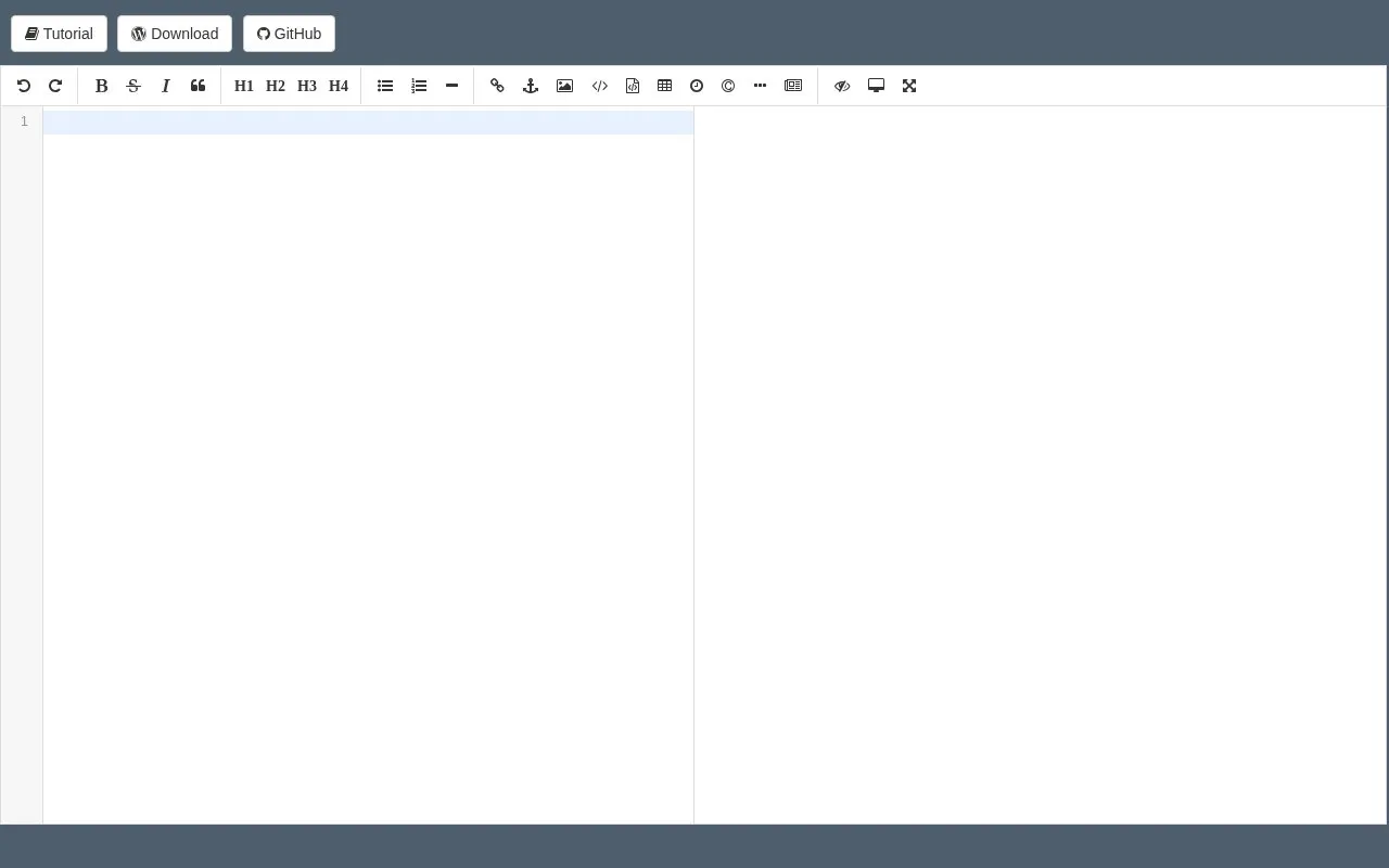 Markdown Editor homepage screenshot