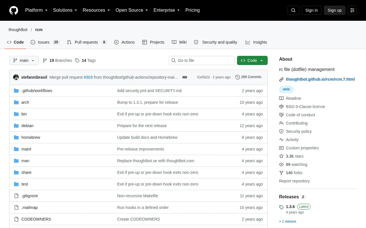 rcm homepage screenshot
