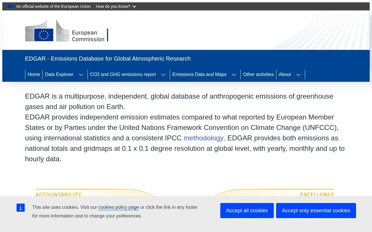 EDGAR homepage screenshot