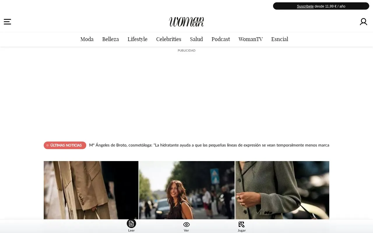 Woman Madame Figaro homepage screenshot