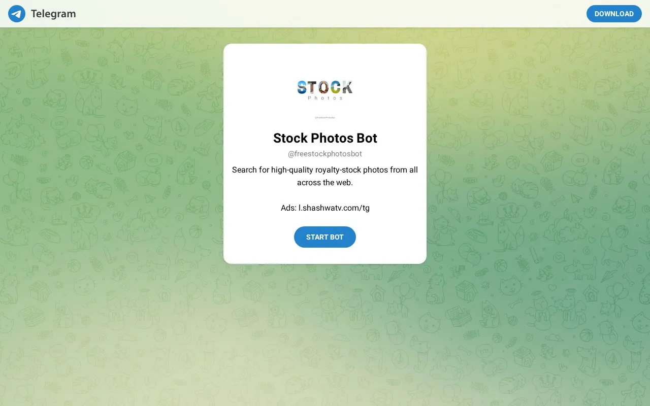 @freestockphotosbot homepage screenshot