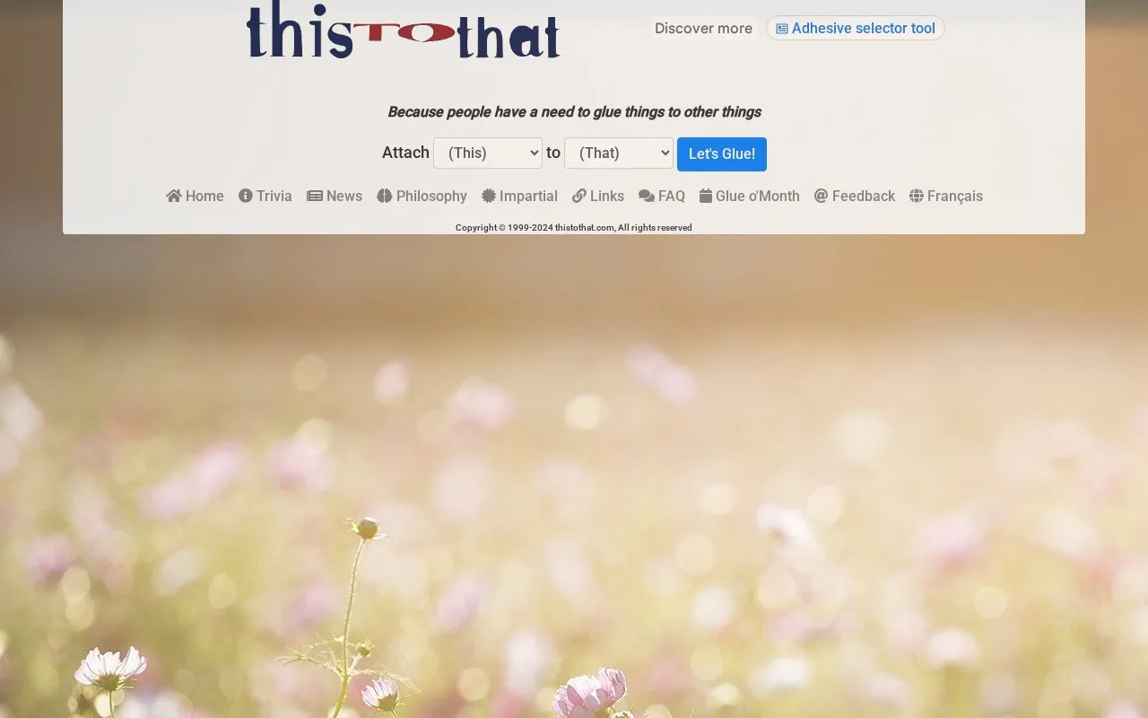 ThistoThat homepage screenshot