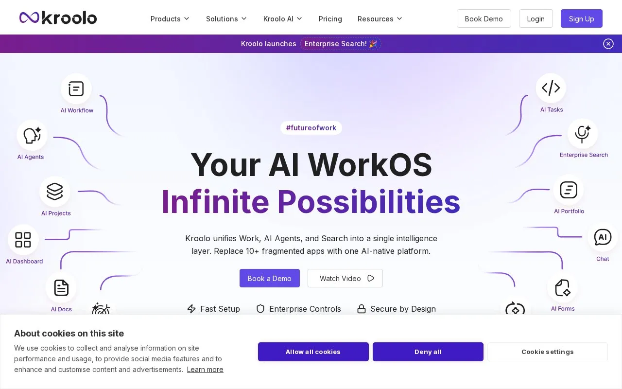 Kroolo homepage screenshot