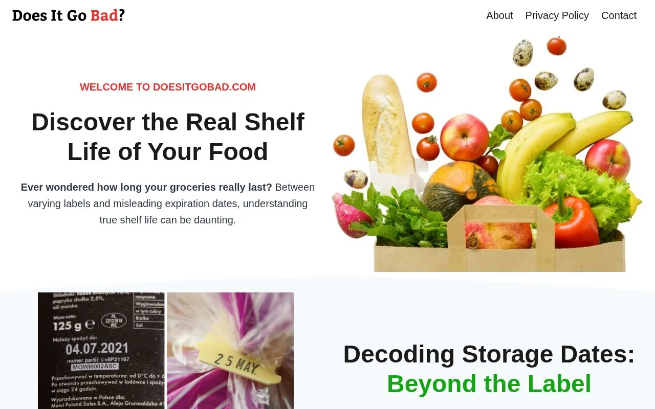 DoesItGoBad.com homepage screenshot
