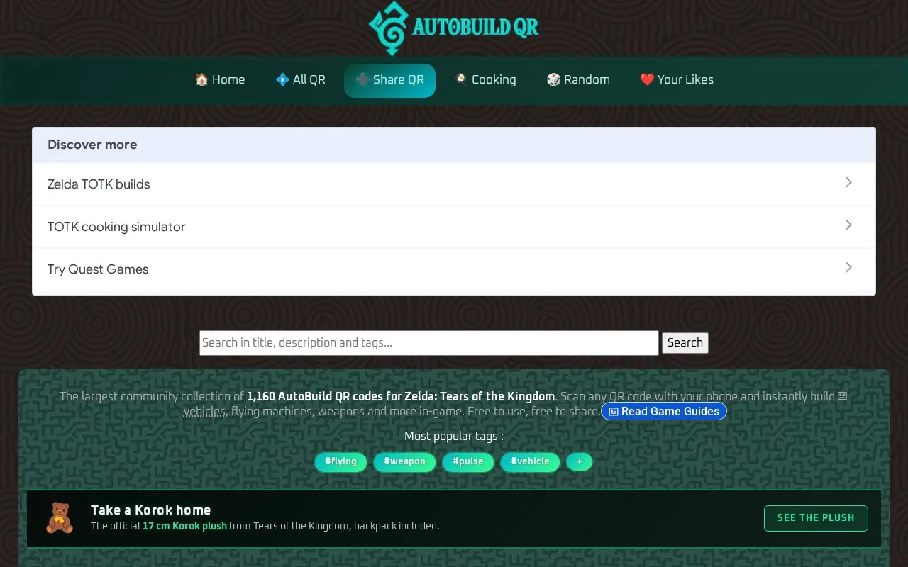 totk.wism.fr homepage screenshot