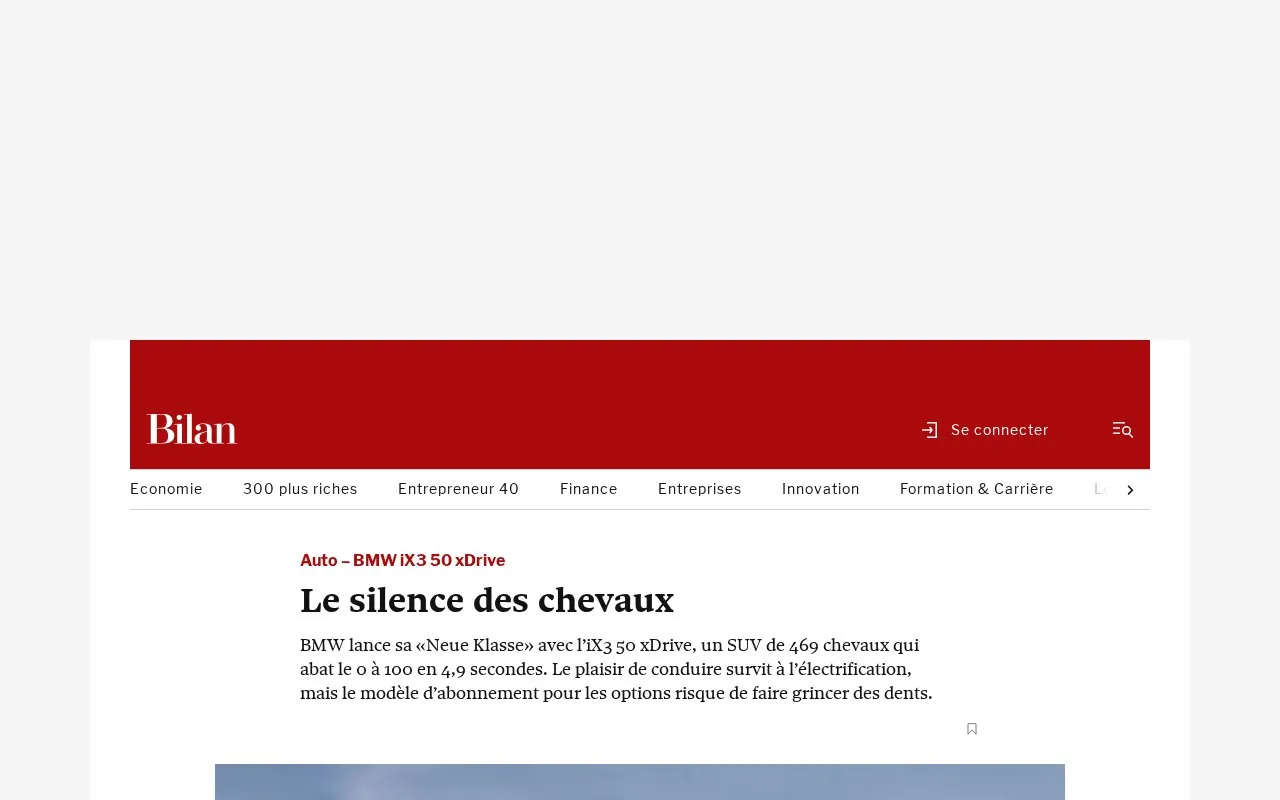 Bilan homepage screenshot