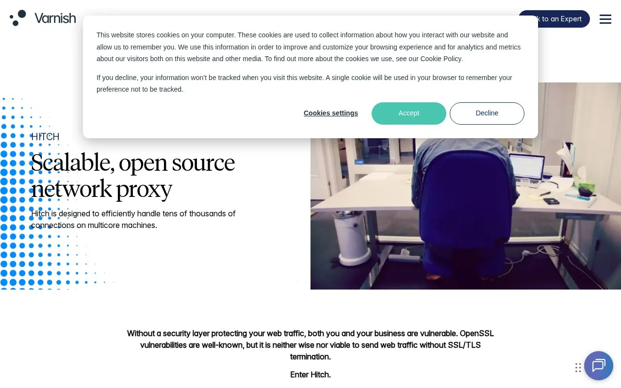 Hitch homepage screenshot
