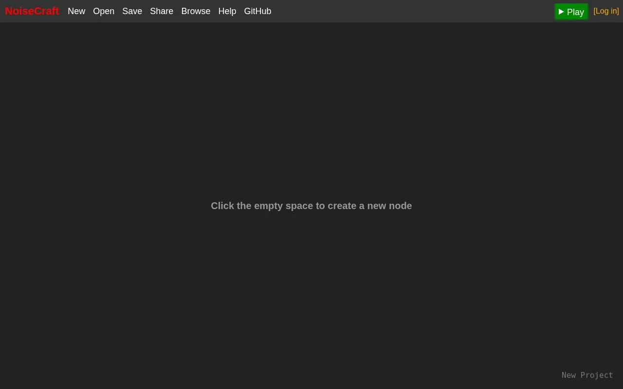 NoiseCraft homepage screenshot