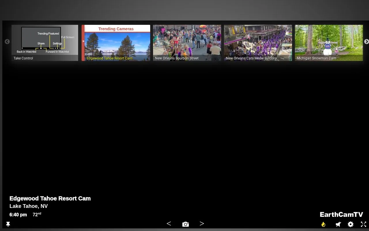 EarthCamTv homepage screenshot