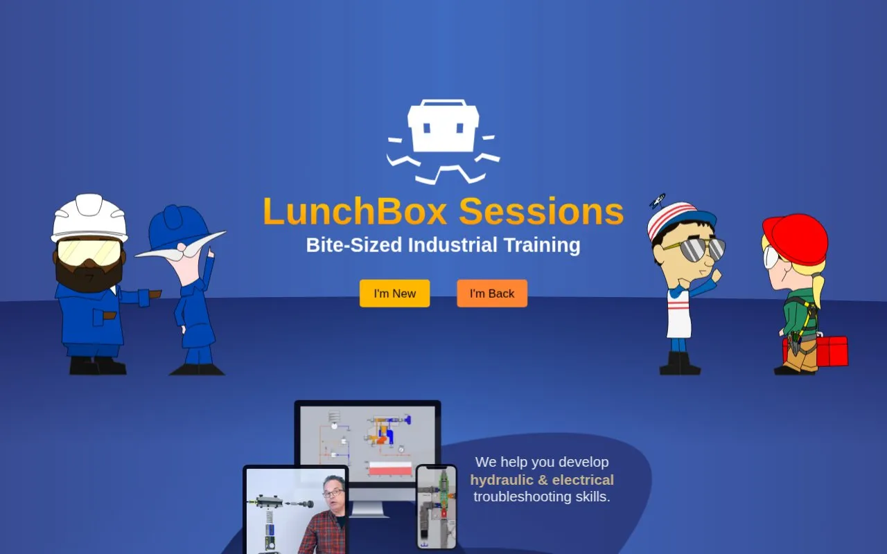 LunchBox Sessions homepage screenshot