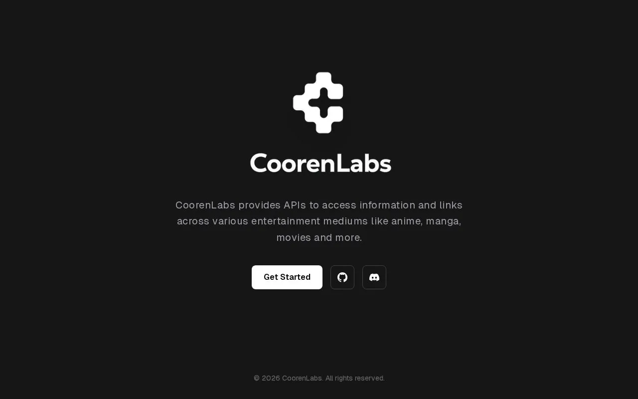 CoorenLabs homepage screenshot