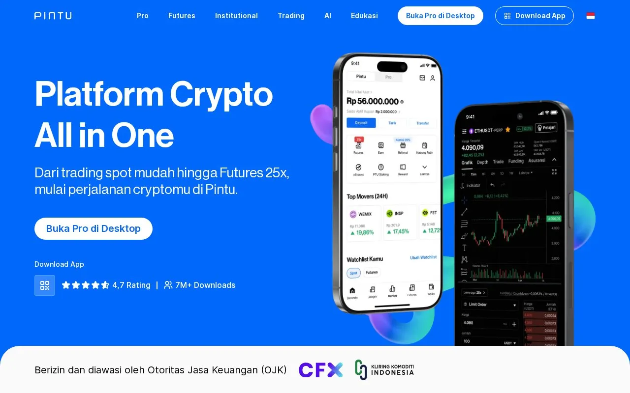 Pintu homepage screenshot