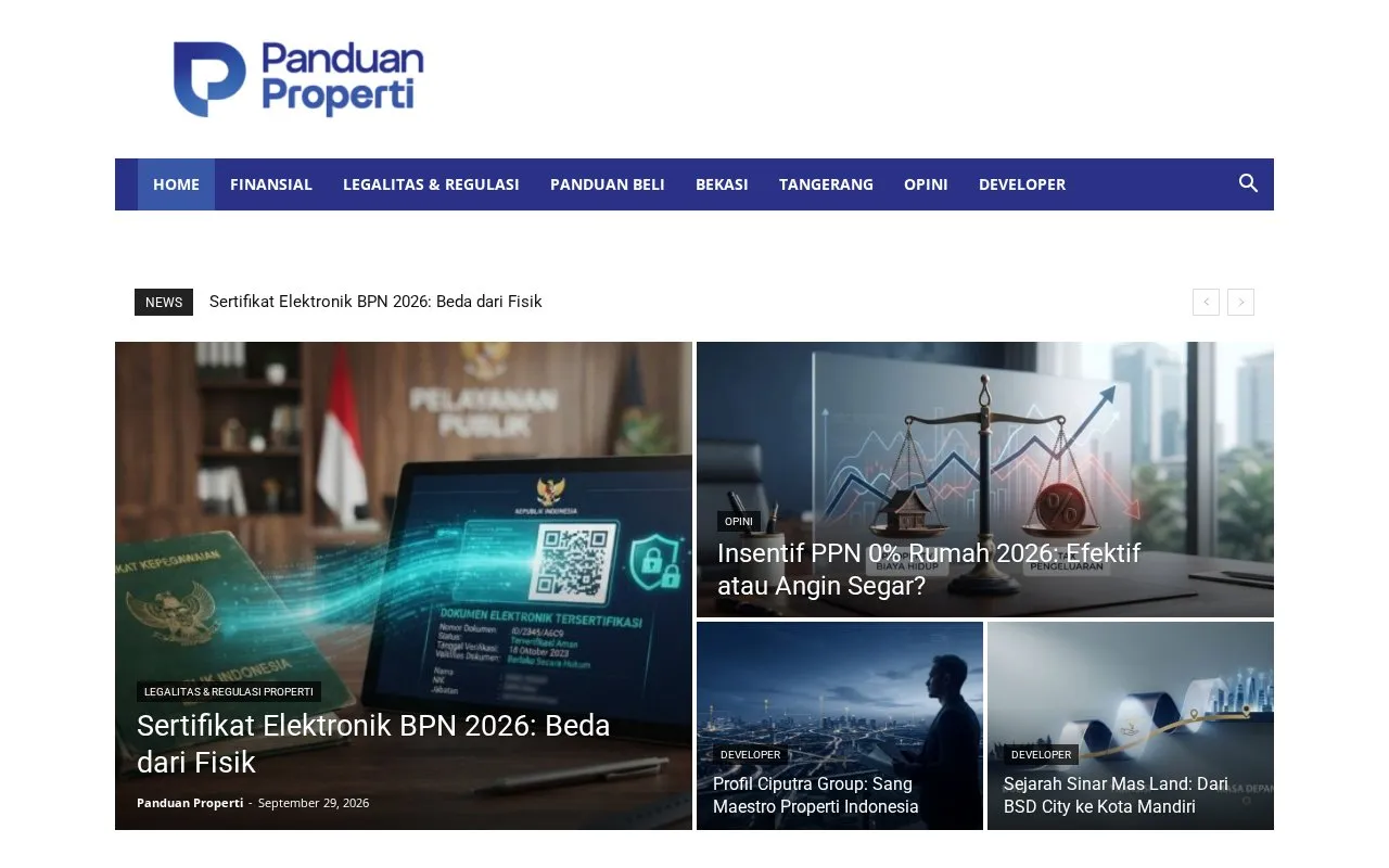Panduanproperti.id homepage screenshot
