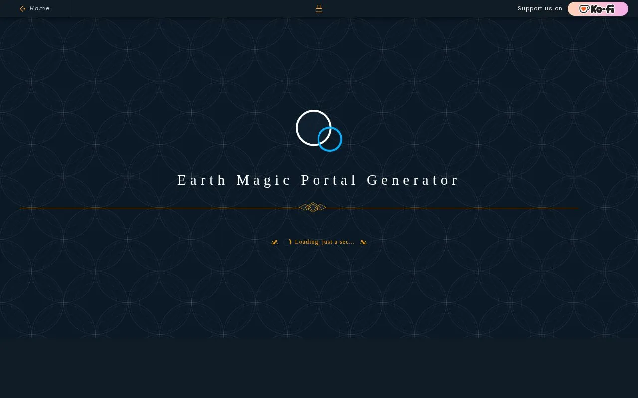 Portal Generator homepage screenshot