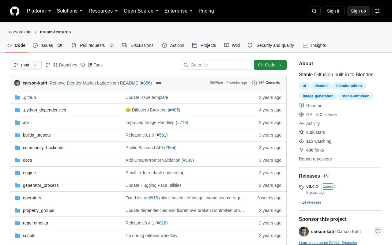 Textures homepage screenshot