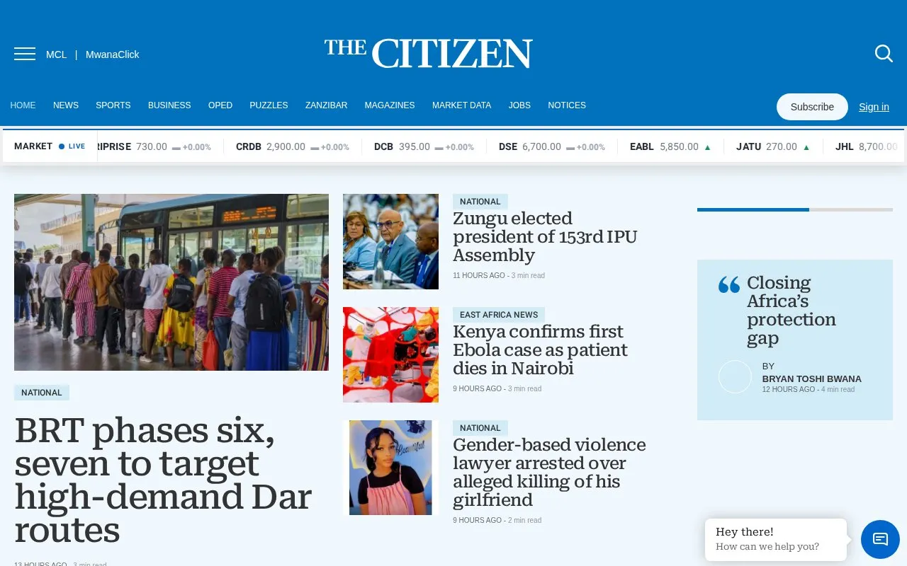 The Citizen homepage screenshot