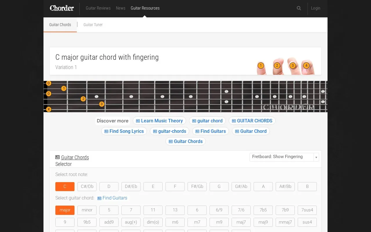 Chorder homepage screenshot